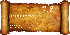 Toldy Eszter névjegykártya