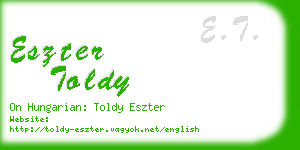 eszter toldy business card